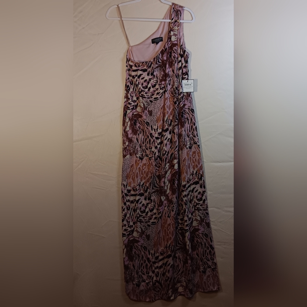 🧸Laundry By Shelli Segal One Shoulder Animal Print Dress